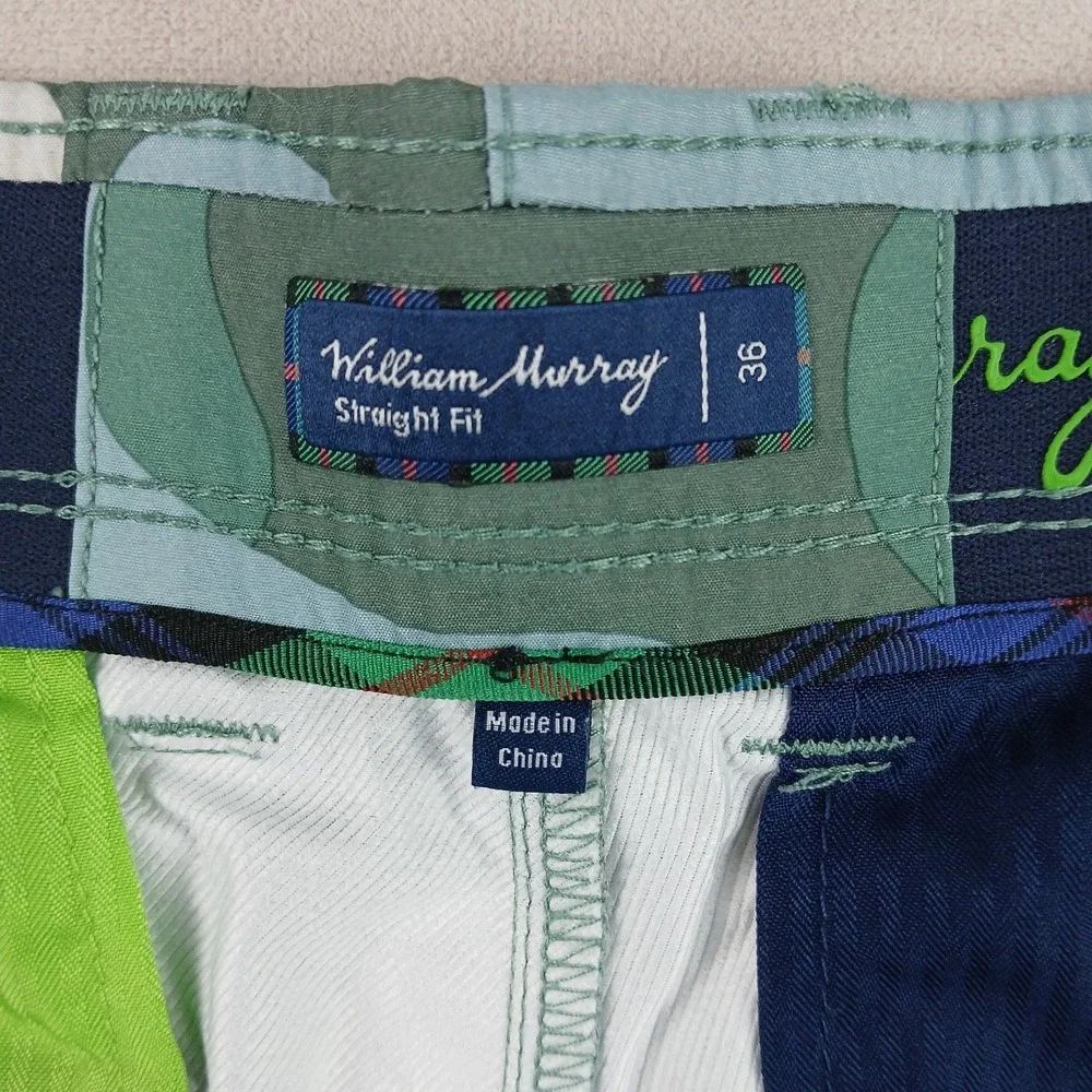 William Murray 36x10 Mens Shorts Camo Golf Stretch Performance Loud Colorful‎